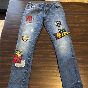 Ralph Lauren Blue Jeans with Playful Patches